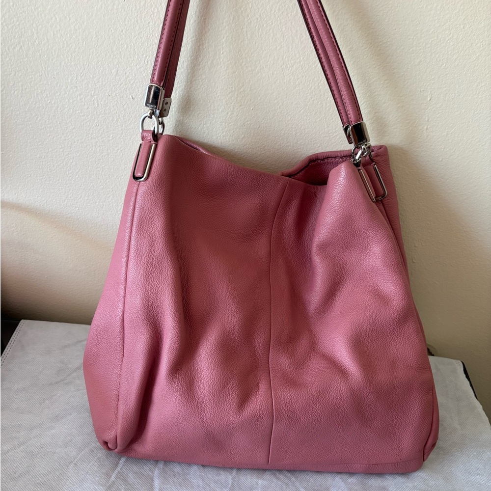 Coach Pink Leather Shoulder Bag